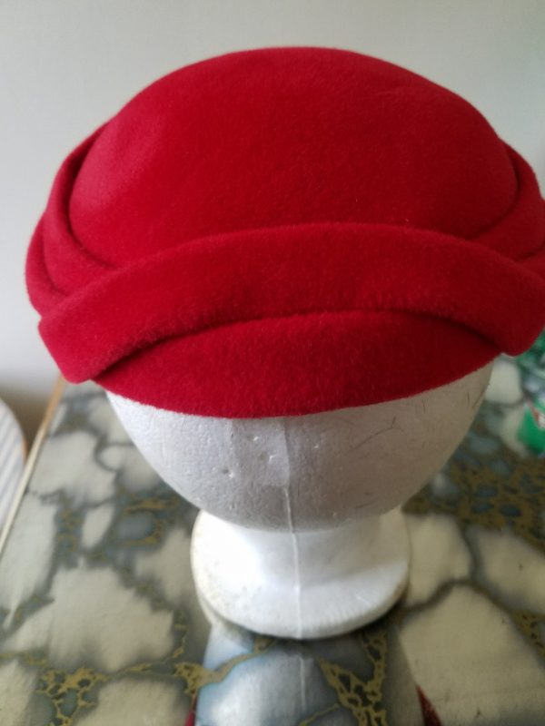 Vintage Ruby Gypsy Hat with Lecie Tag – SOLD – Aunt Gladys' Attic