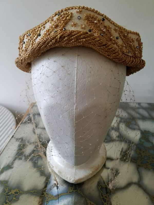 Vintage Frances and Walter Nelkin Straw Inspired Hat