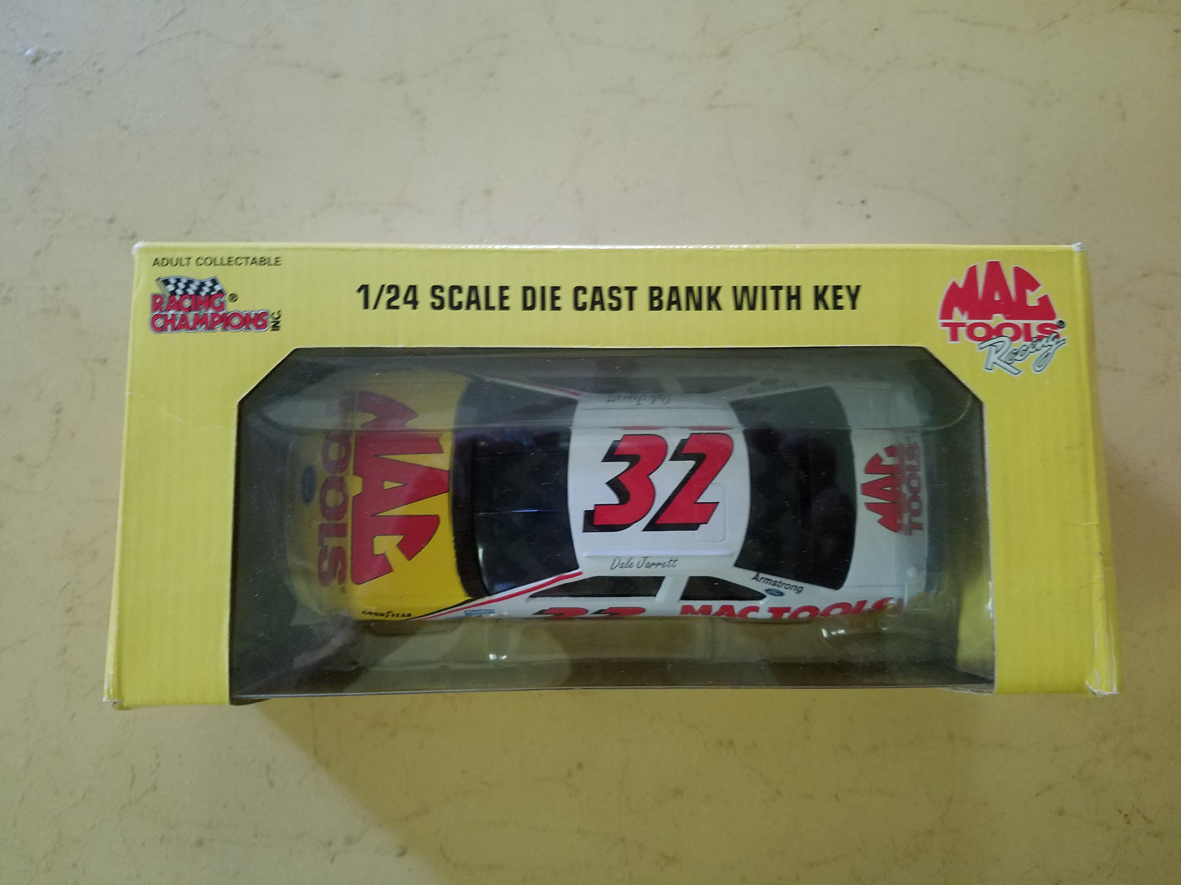 Limited Edition Racing Champions MAC Tools #32 Die Cast Car Bank w/Key ...