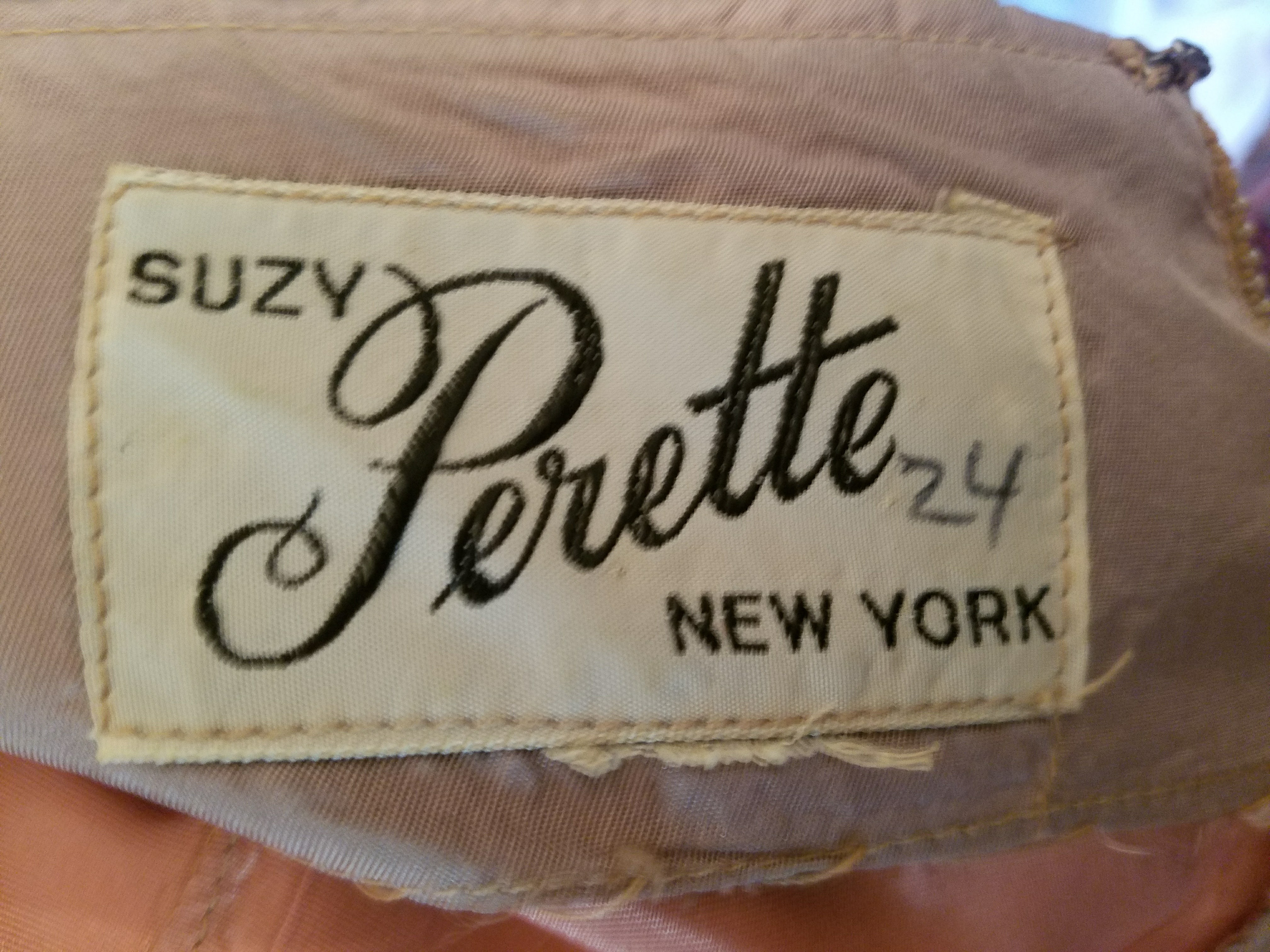 Vintage Champagne Suzy Perette Dress – ON HOLD – Aunt Gladys' Attic