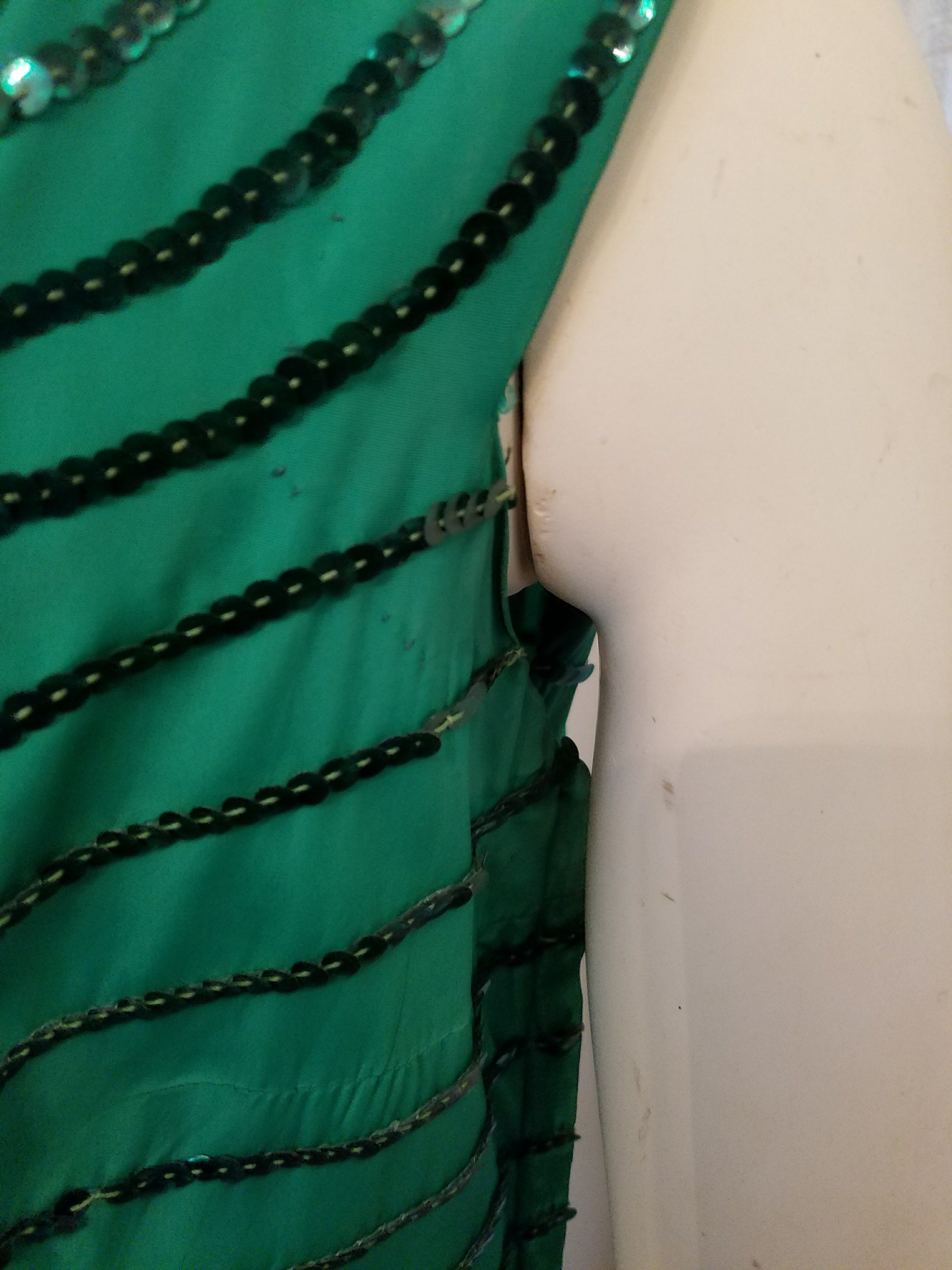 Vintage Green Sequin Sparkle Dress – SOLD – Aunt Gladys' Attic