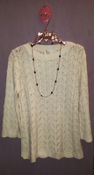 Looks Like Lace Sweater (Vintage, Off White Sweater)