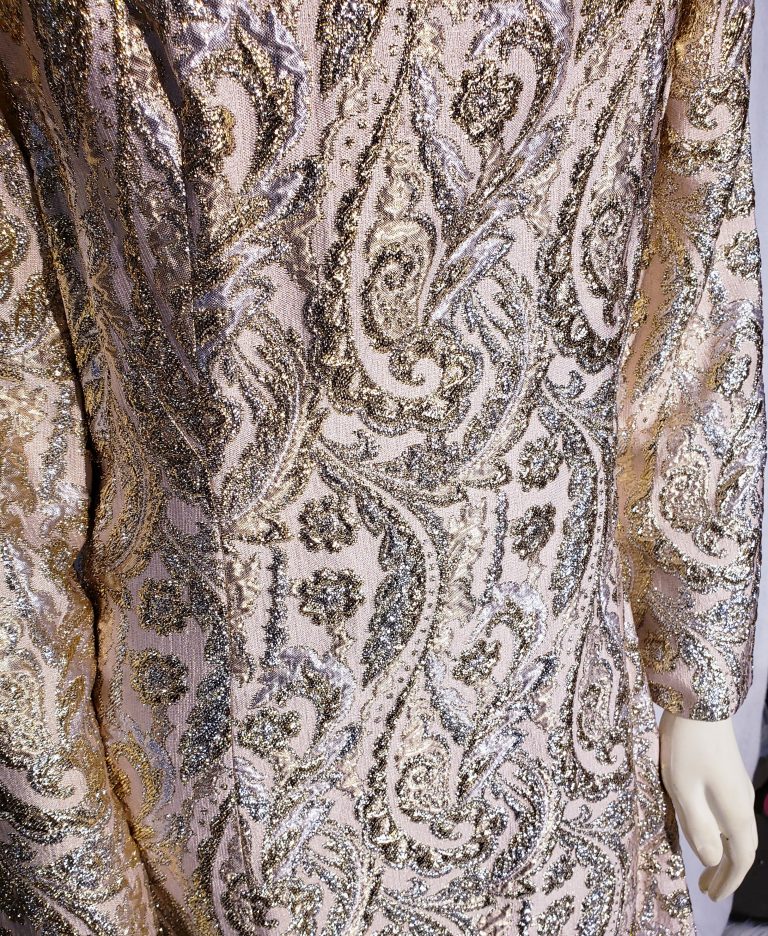 Vintage Brocade Rose Gold Dress – Aunt Gladys' Attic