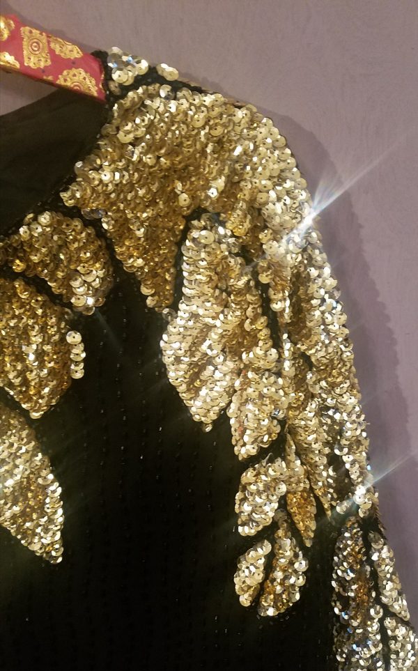 Black and Gold Sequin