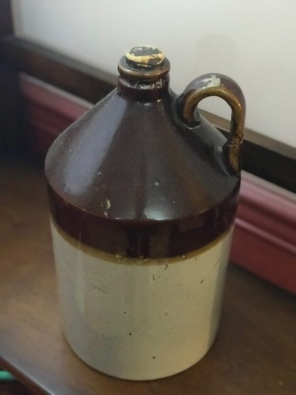 Brown and White Jug