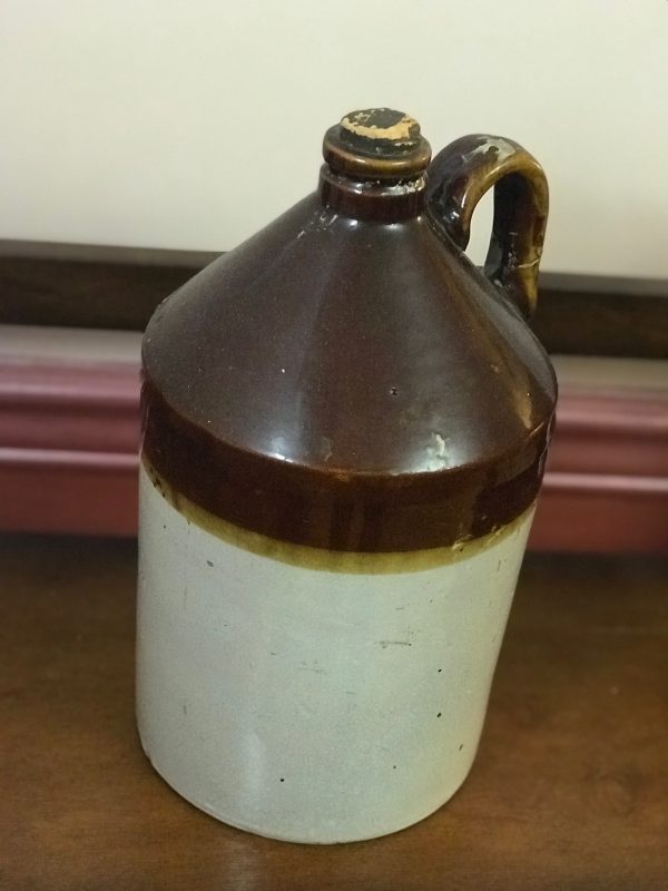 Brown and White Jug