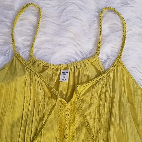 Chartreuse Bohemian Style Tank Top from Old Navy – Size XXL – Aunt ...