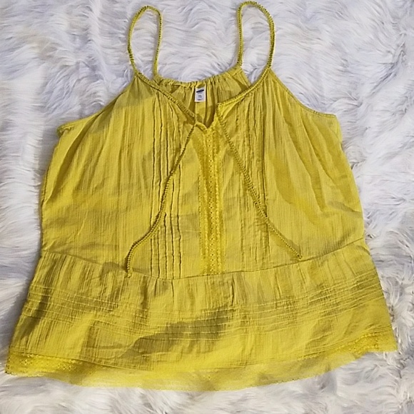 Chartreuse Bohemian Style Tank Top from Old Navy – Size XXL – Aunt ...