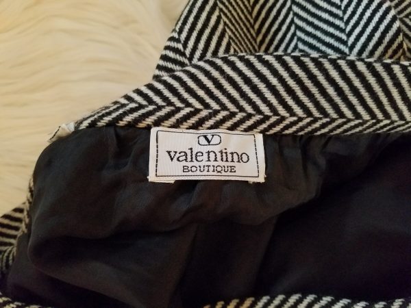Vintage, Valentino, Herringbone Skirt