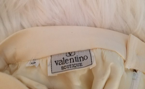 Vintage, Valentino, Cream Skirt