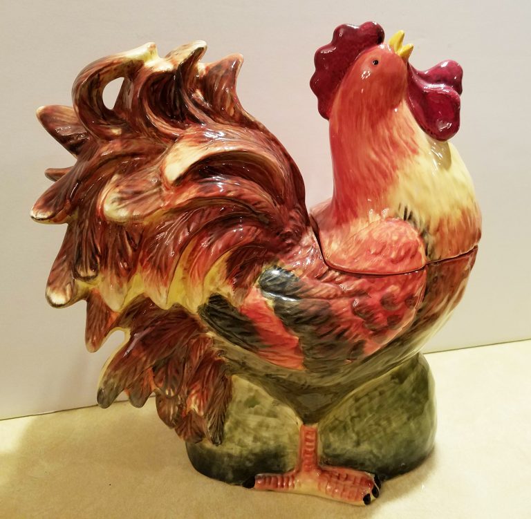 Certified International Rooster Cookie Jar – SOLD – Aunt Gladys' Attic