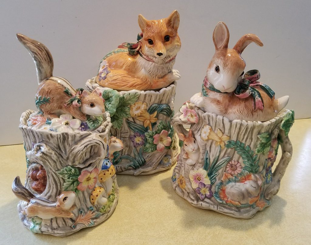 Fitz & Floyd Woodland Spring Canister Set -SOLD – Aunt Gladys' Attic