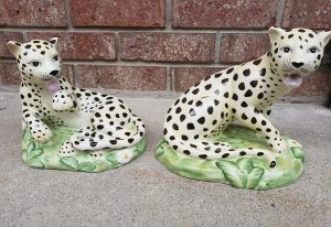Ceramic Cheetah Statues
