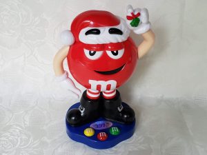 Holiday Red M&M Candy Dispenser