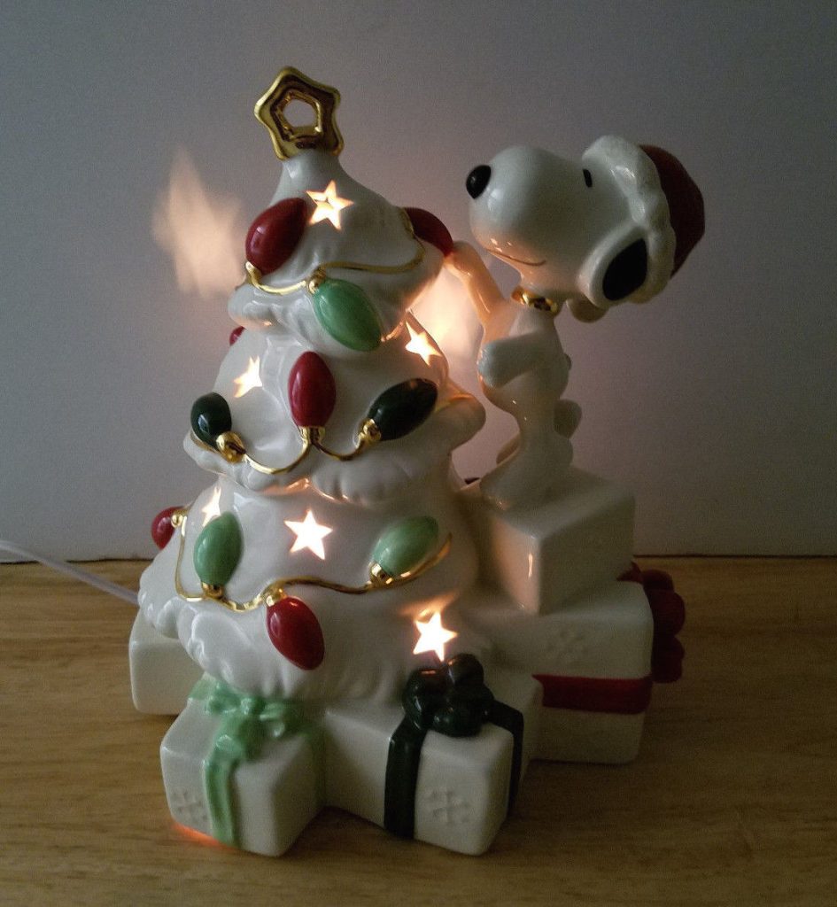 Lenox Snoopy Christmas Tree Night Light Figurine -SOLD – Aunt Gladys' Attic