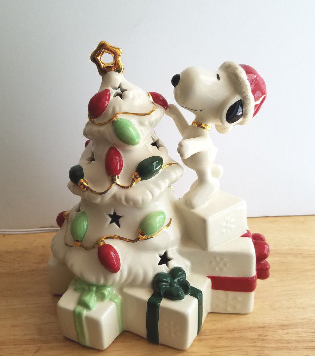 Lenox Snoopy Christmas Tree Night Light Figurine -SOLD – Aunt