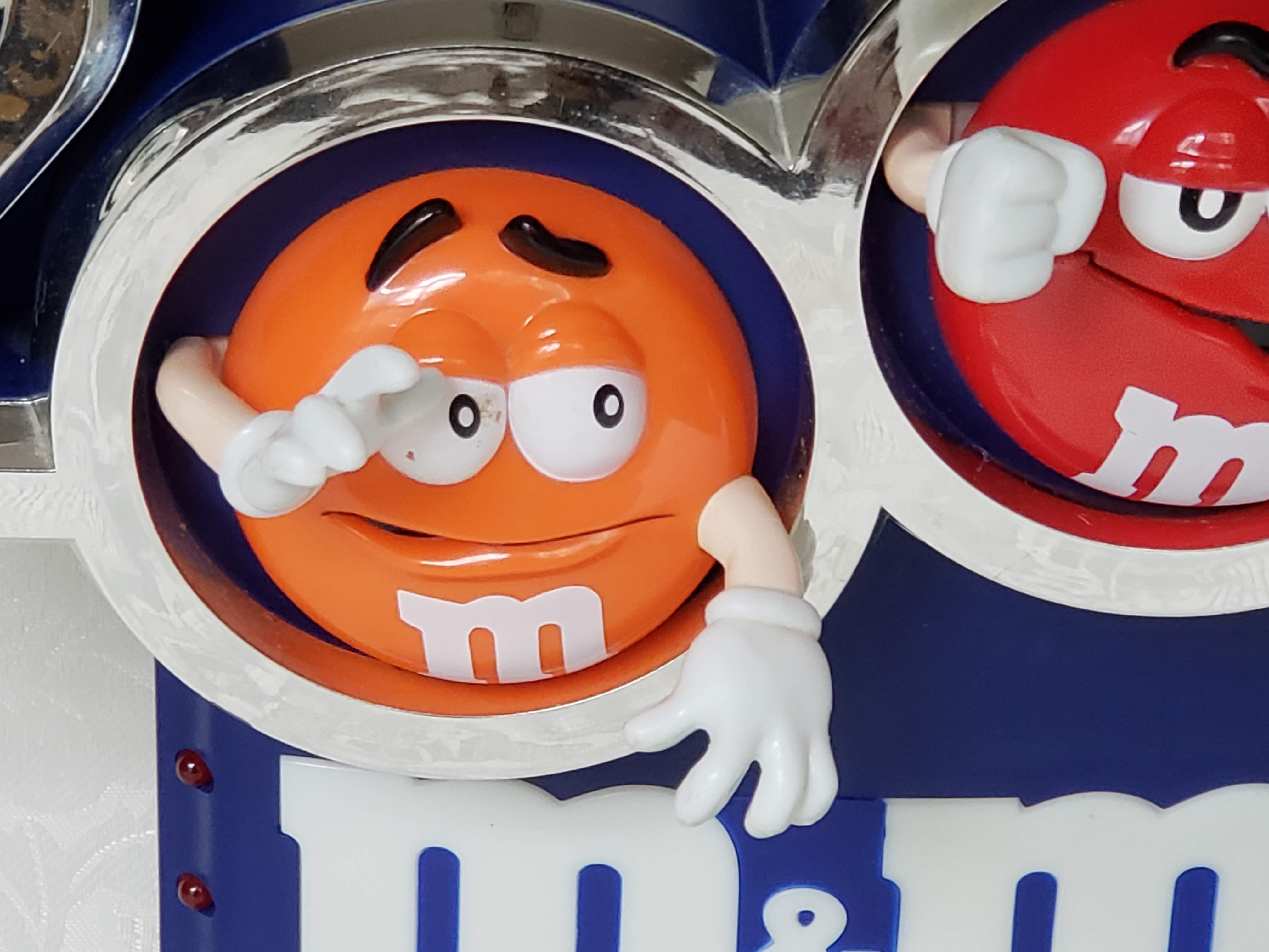 Vintage M&M Mini Candy Orange Dispenser Tube EMPTY TUBE ONLY