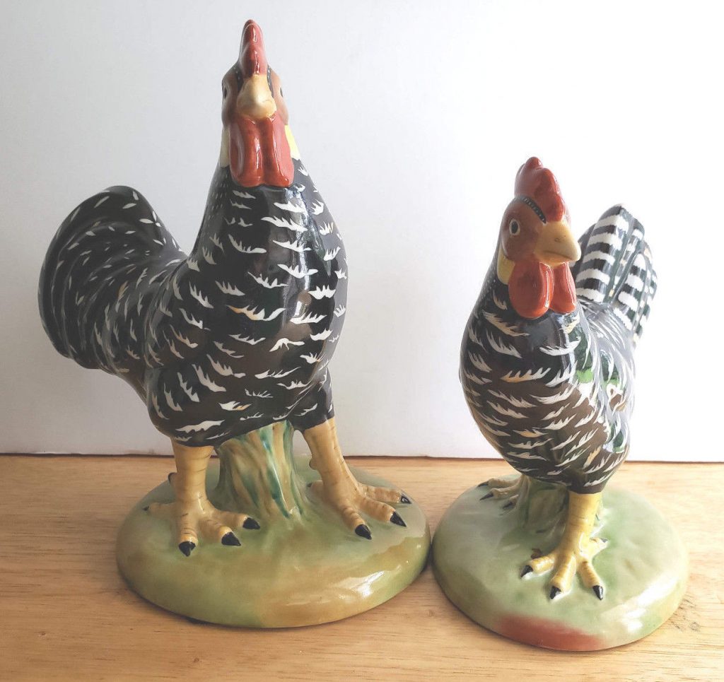 Pair Of Jeanne Reed Chicken Statues Aunt Gladys Attic