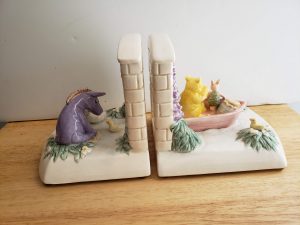 Pooh Piglet in Boat with Eeyore Charpente Bookends