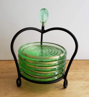 Green Glass Coaster