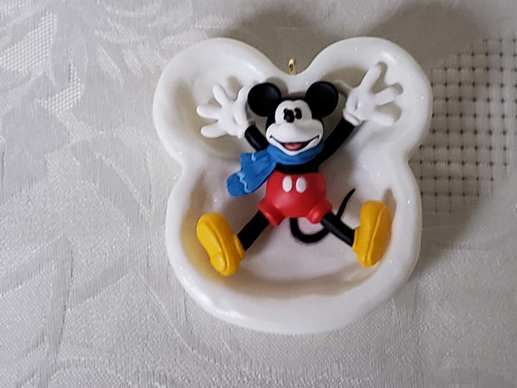 mickey mouse angel figurine