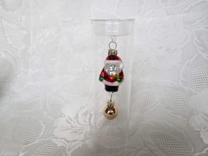 Glass Santa Ornament
