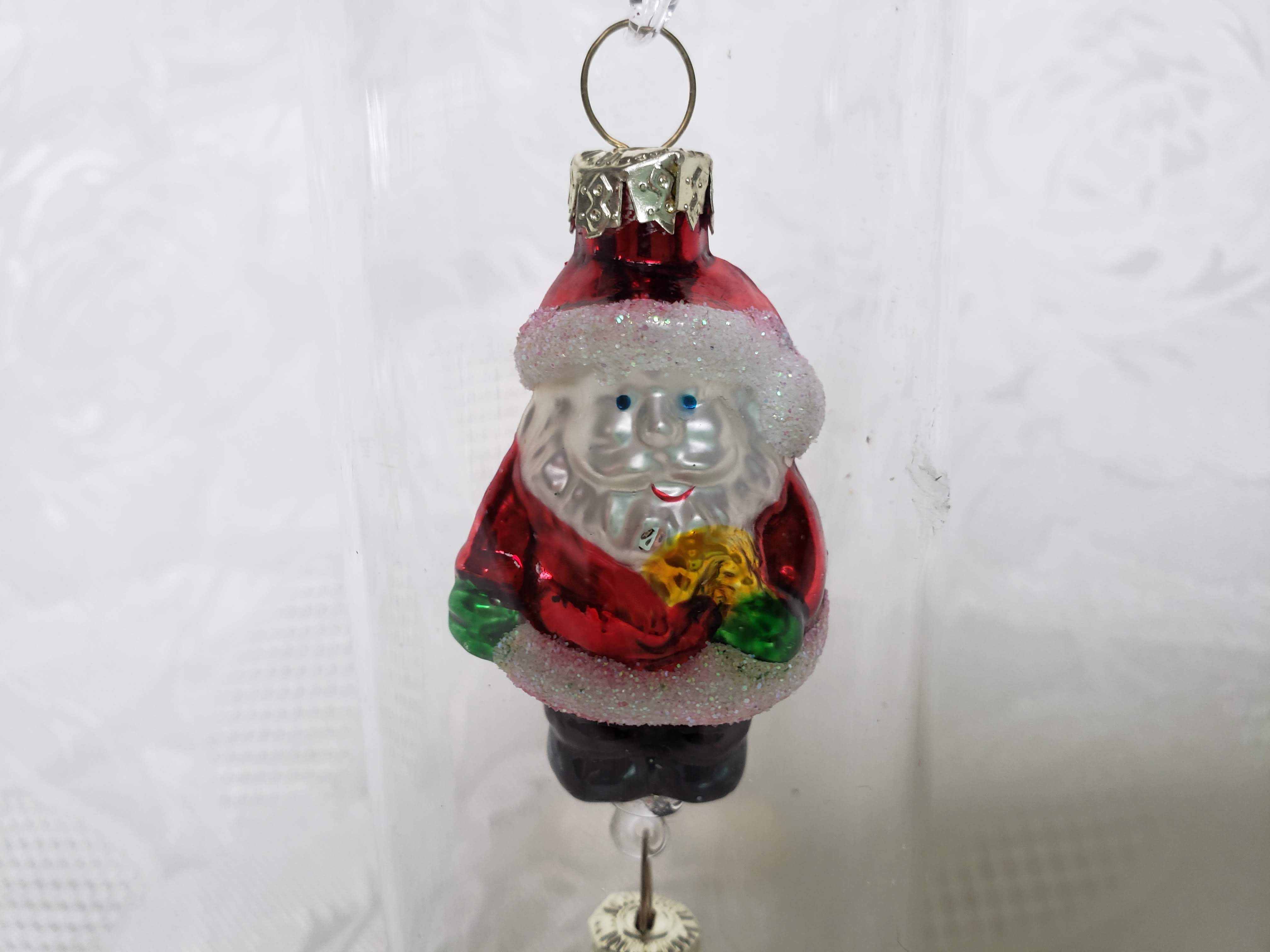 Glass Santa Ornament – Aunt Gladys' Attic