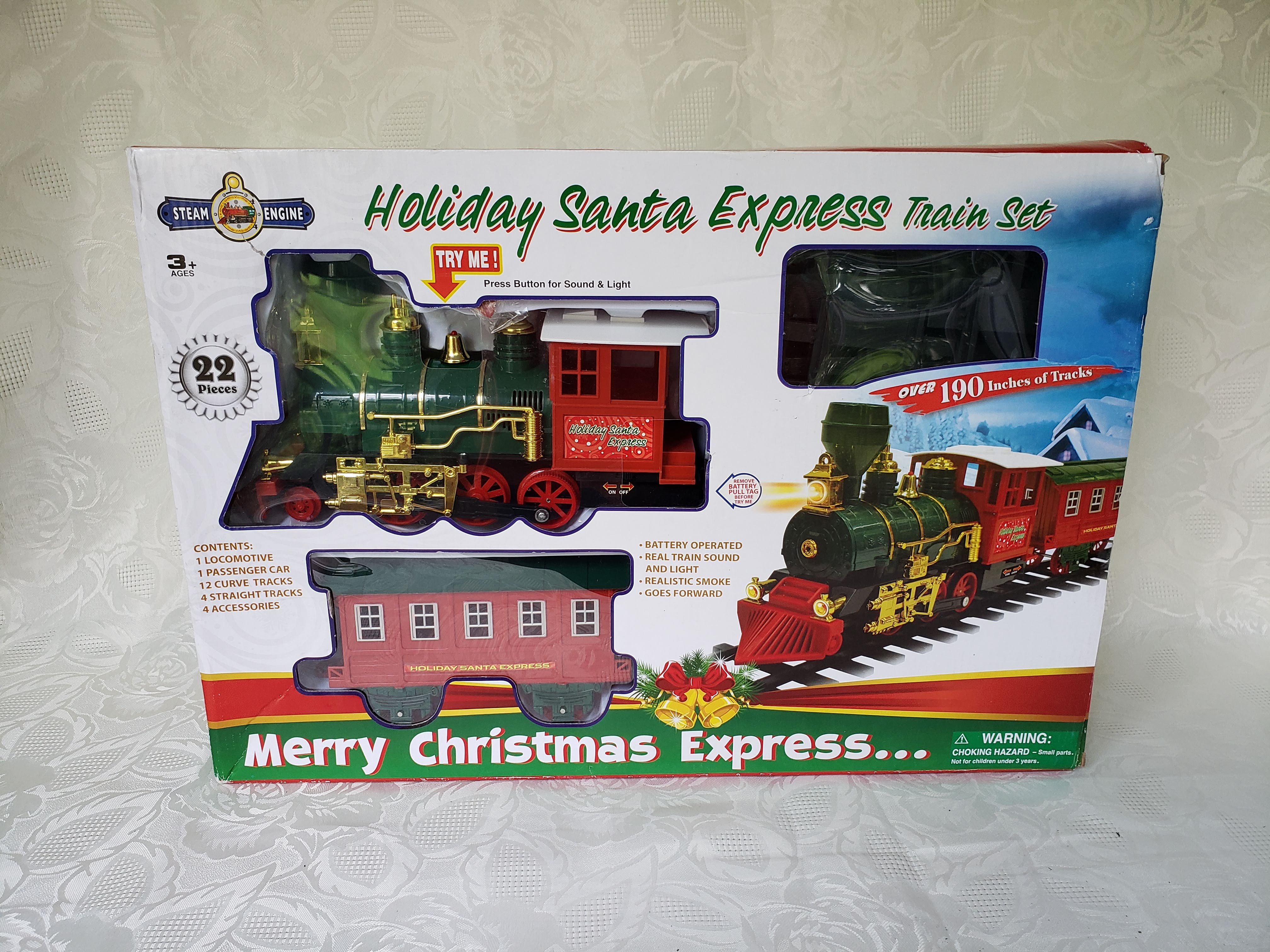 vintage christmas train set