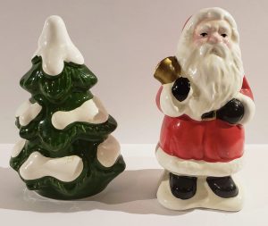 Santa and Christmas Tree Salt and Pepper