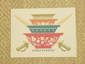 Pyrex Pyrates Sticker Label