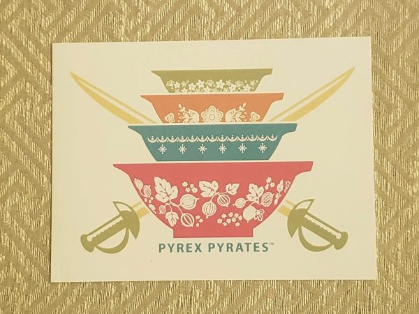 Pyrex Pyrates Sticker Label