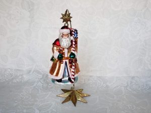 Christopher Radko Christmas Santa Glass Ornament