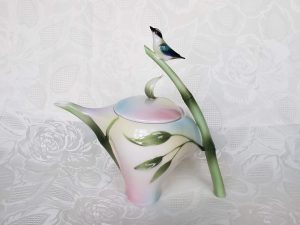 Franz Bamboo Song Bird Porcelain Teapot
