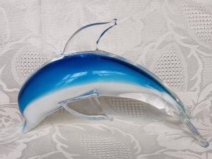 Glass Dolphin Sculpture Paperweight