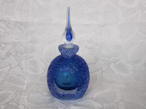 Fifth Avenue Crystal Blue Perfume Bottle