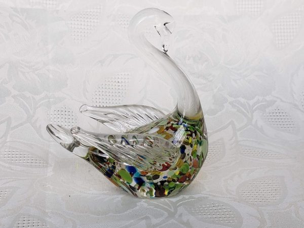 Glass Swan Figurine