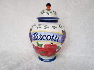 Nonnis Biscotti Fruit Orchard Cookie Jar