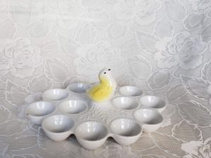 California Pottery Chick Egg Platter