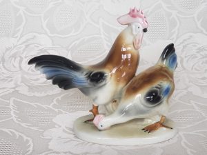 German Rooster Hen Figurine