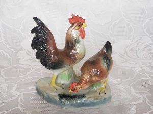 Occupied Japan Rooster Hen Figurine