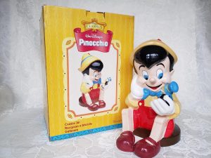 Disney Treasure Craft Pinocchio and Jiminy Cricket Cookie Jar