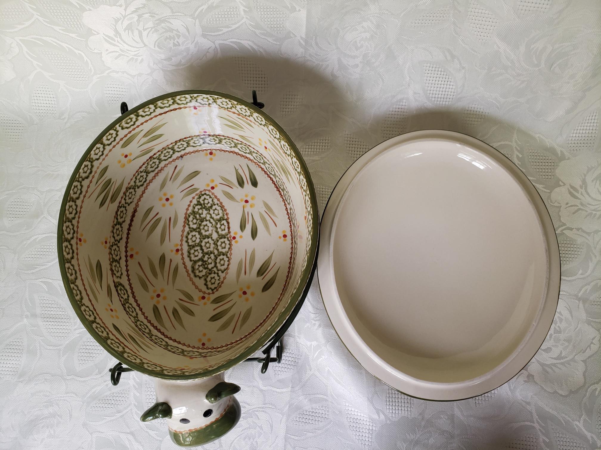 Old World Details about   Temp-tations Mini Covered Oval Casserole Baker Set ONE PAIR of TWO 