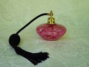 Pink Art Glass Perfume Bottle