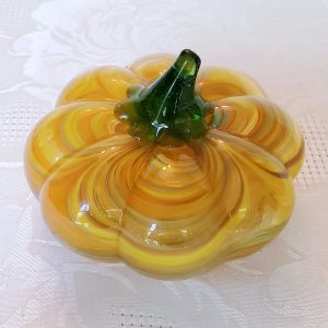 Art Glass Pumpkin Gourd Glass Paperweight
