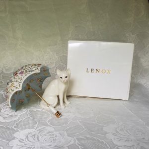 Lenox Cat and Umbrella Figurine