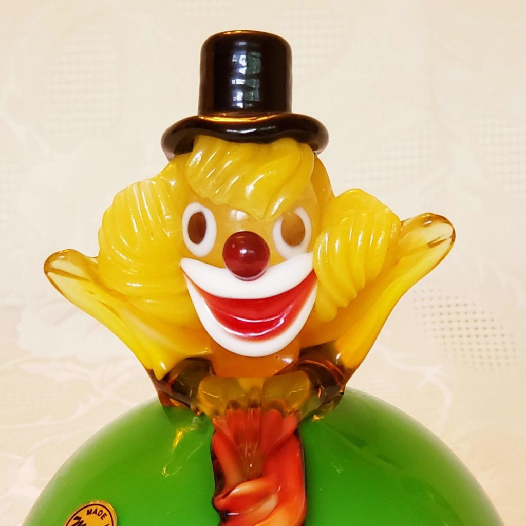 Murano Green Circus Clown Glass Figurine – Aunt Gladys' Attic