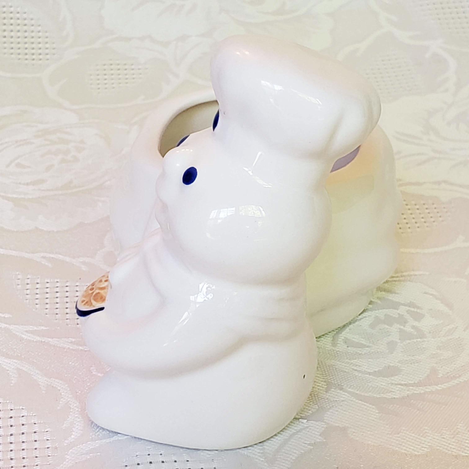 Unbranded, Kitchen, Vintage Frog Sponge Holder White Blue Spotted Spatter  Paint Mcm Mid Century