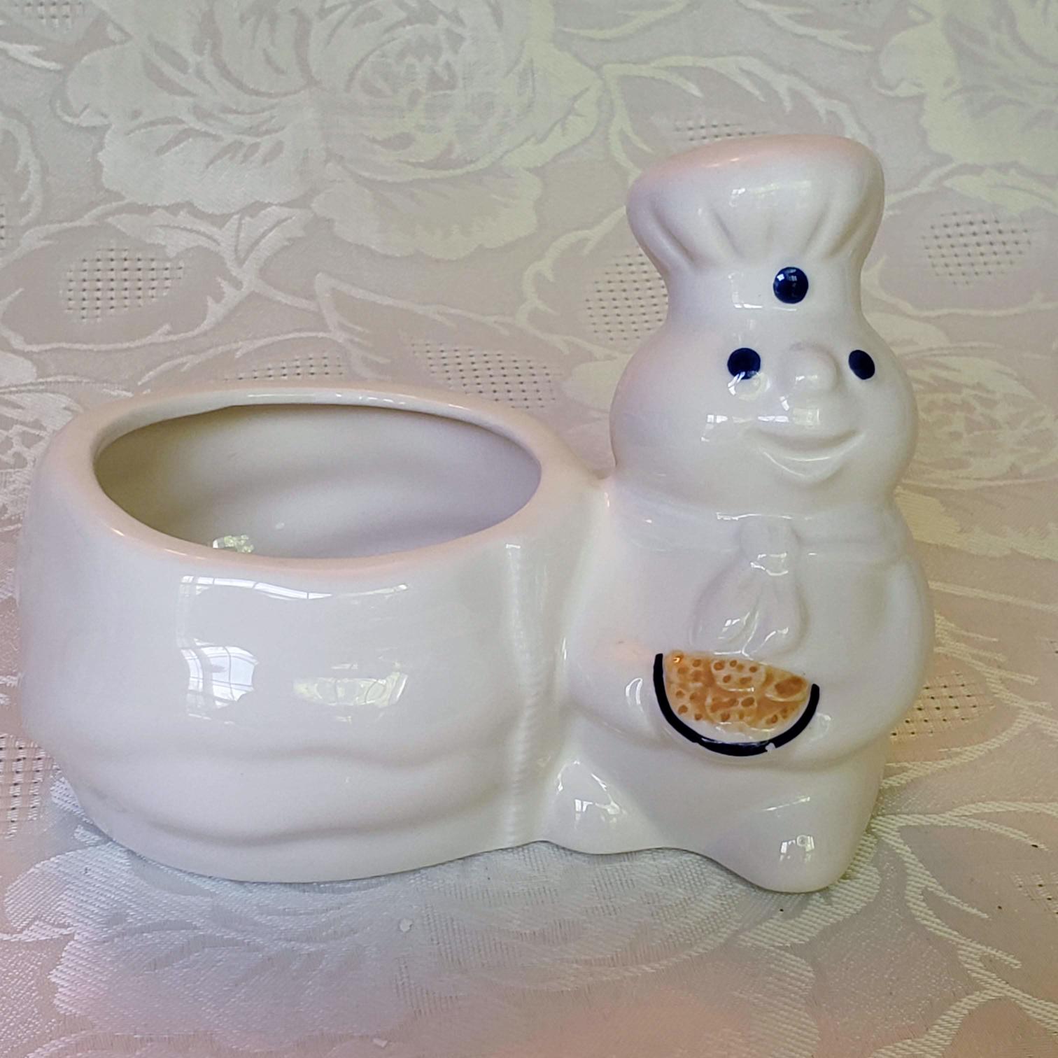 Super Nice Set of 2 Pillsbury Doughboy Collectible Porcelain Thimble 