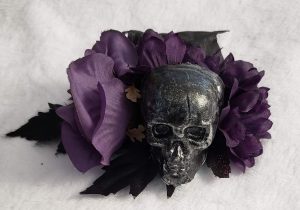 Floral Skull Fascinator