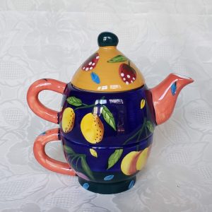 BELLA CASA Ceramic FRUIT Tea for One Set
